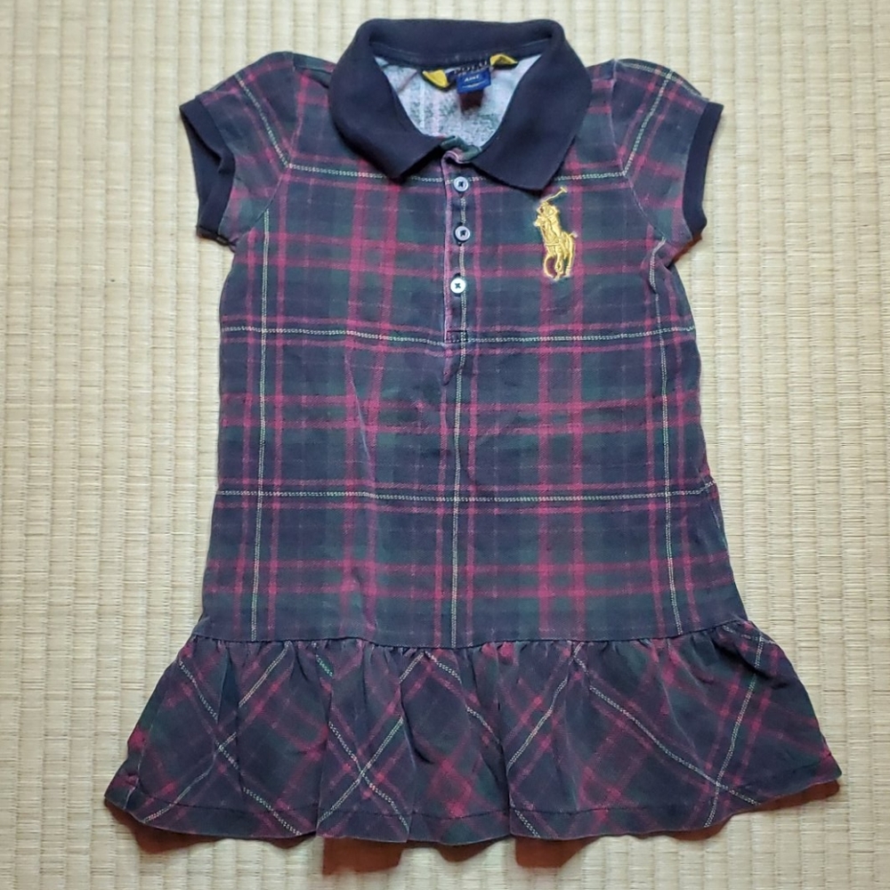 POLO Ralph Lauren Tartan Polo Dress w/ Pleated Hem